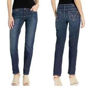 Kut from the Kloth Jeans Catherine Boyfriend Jeans Wise Wash Dark Blue Size 16